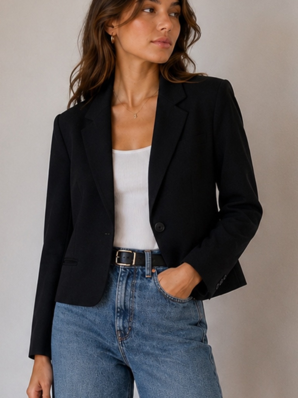Vintage Pendleton Black 100% Virgin Wool Blazer Size 8